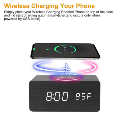 Qi Wireless Charger Digital Alarm Clock DailySale