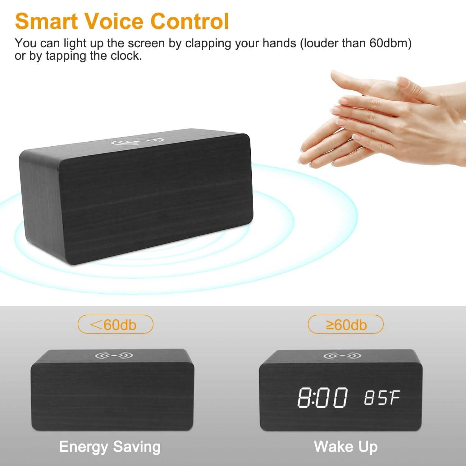 Qi Wireless Charger Digital Alarm Clock DailySale