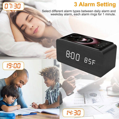 Qi Wireless Charger Digital Alarm Clock DailySale