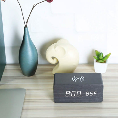 Qi Wireless Charger Digital Alarm Clock DailySale