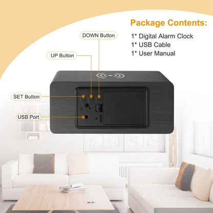 Qi Wireless Charger Digital Alarm Clock DailySale