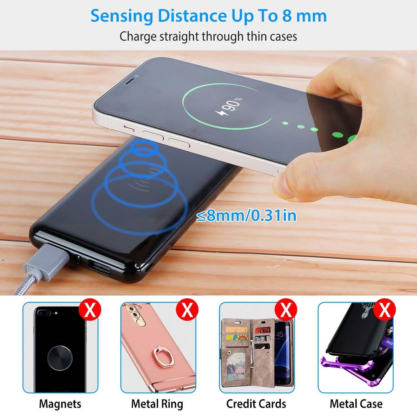Qi Wireless Charging Station 10000mAh Power Bank DailySale