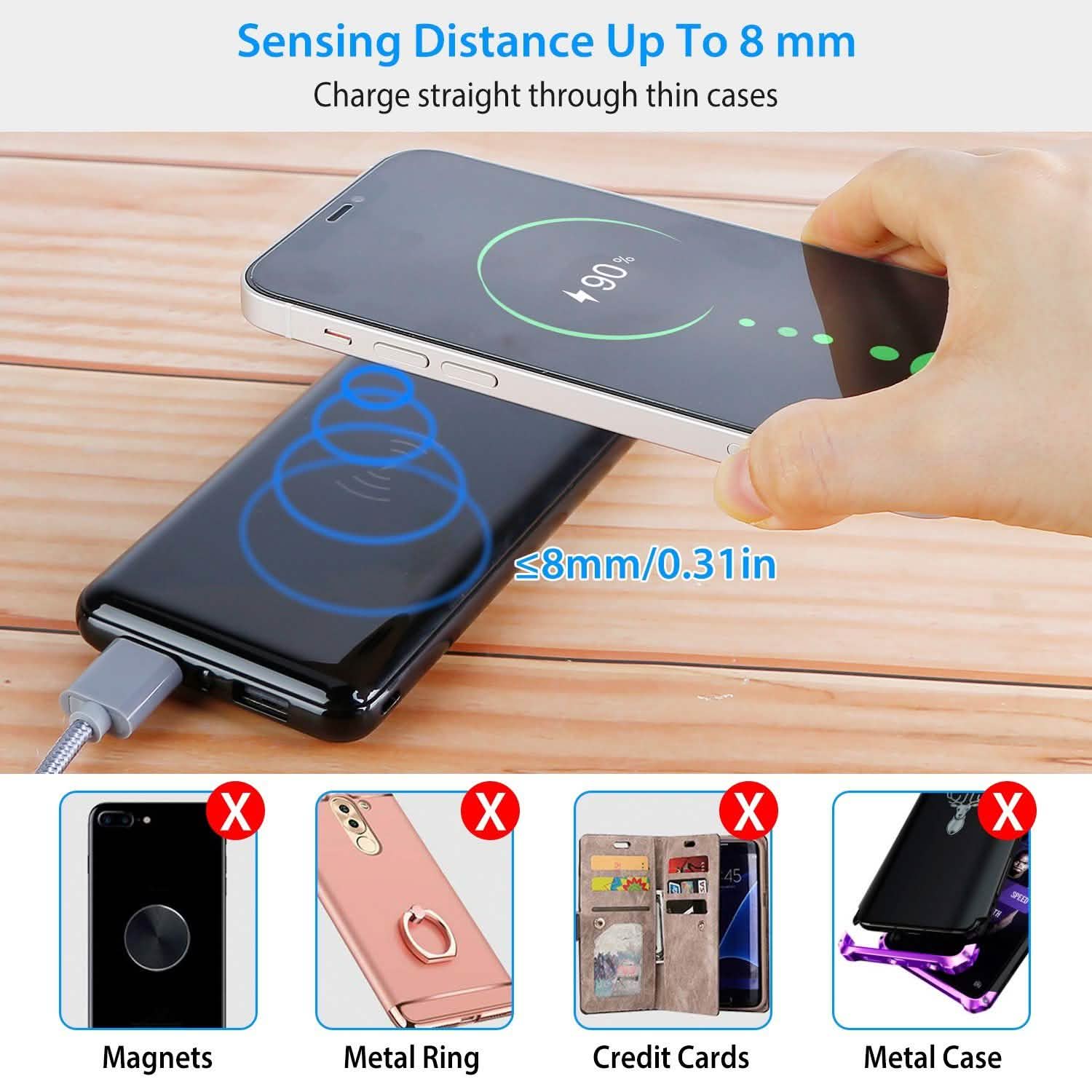 Qi Wireless Charging Station 10000mAh Power Bank DailySale