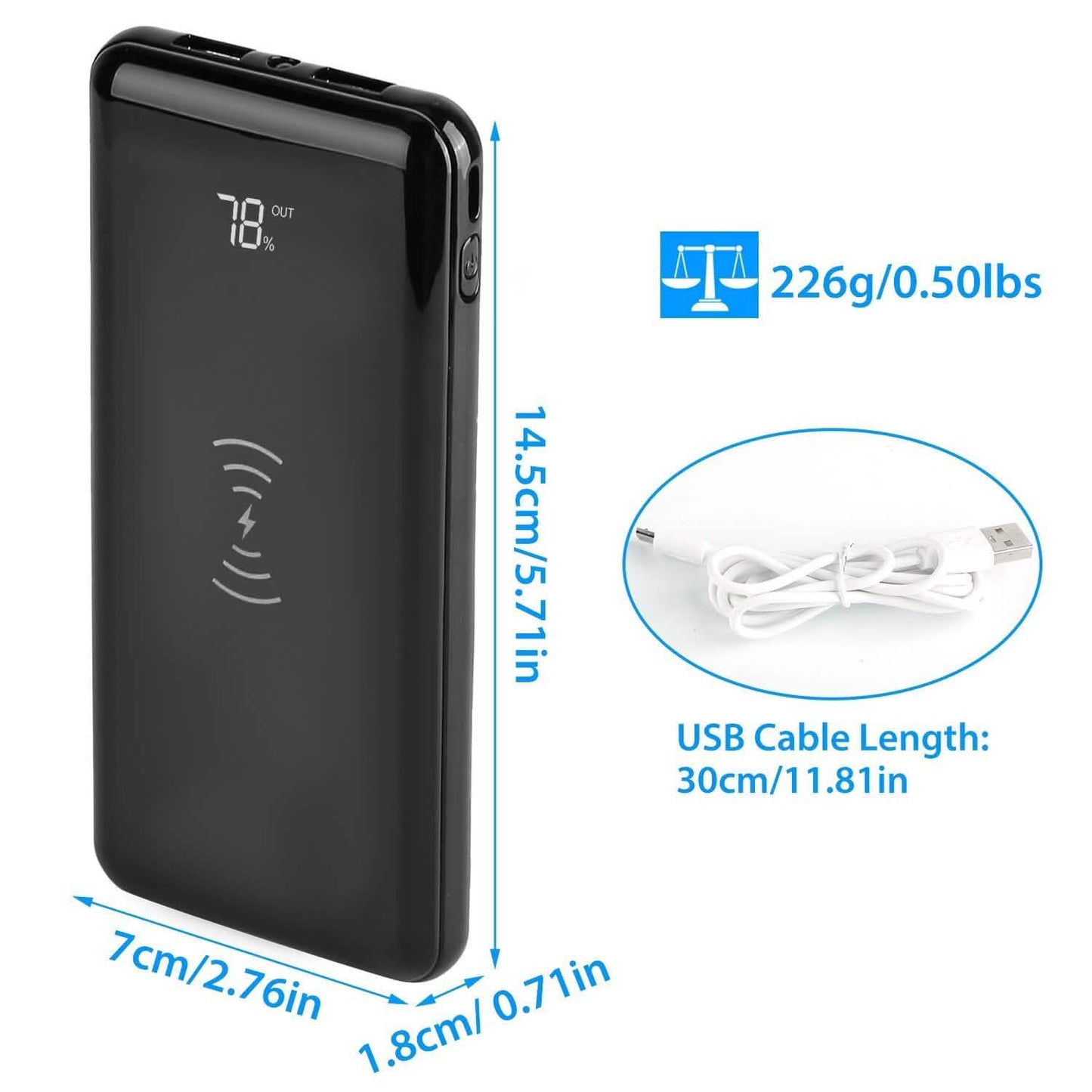 Qi Wireless Charging Station 10000mAh Power Bank DailySale