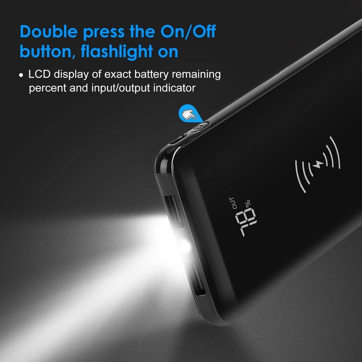 Qi Wireless Charging Station 10000mAh Power Bank DailySale