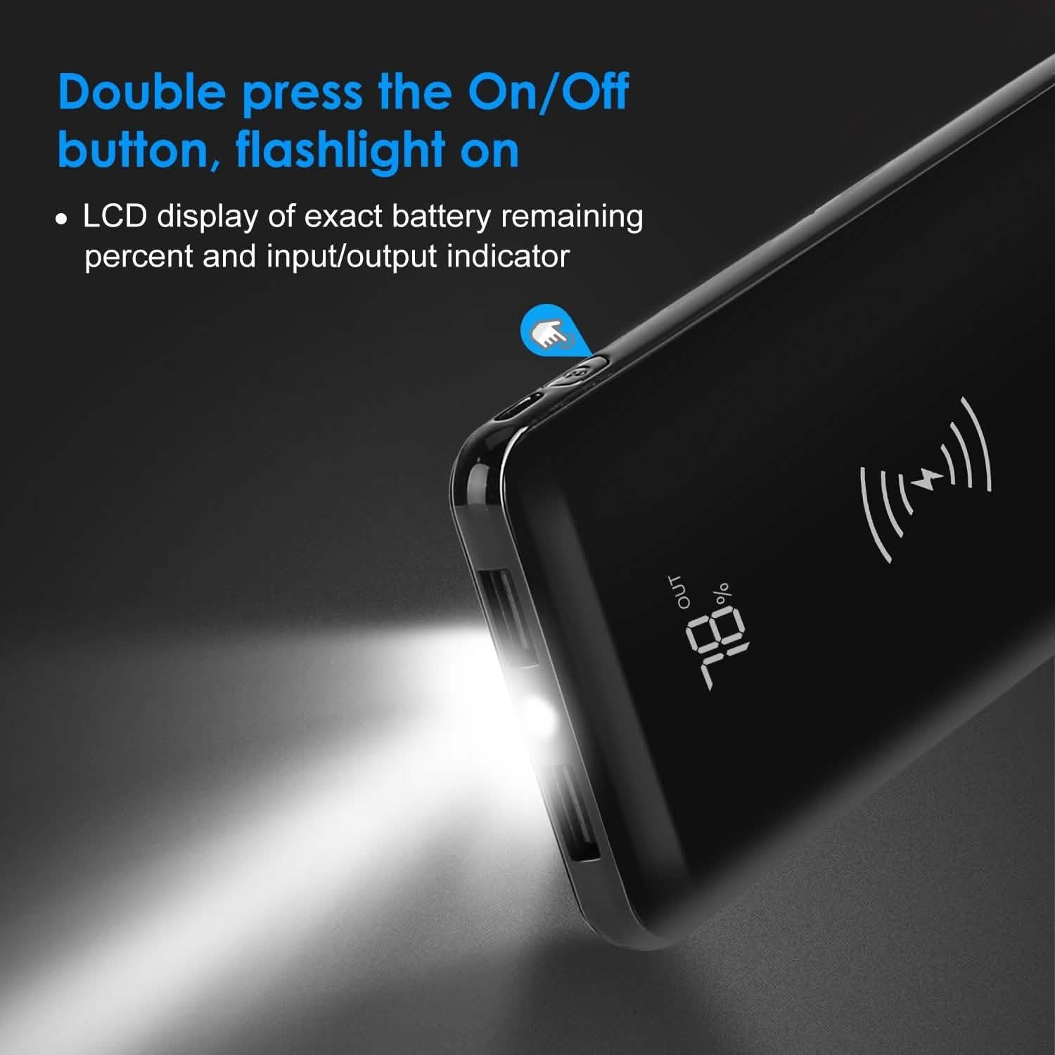 Qi Wireless Charging Station 10000mAh Power Bank DailySale