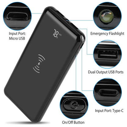Qi Wireless Charging Station 10000mAh Power Bank DailySale