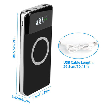 Qi Wireless Station 10000mAh Powerbank with 4 Modes Flashlight DailySale