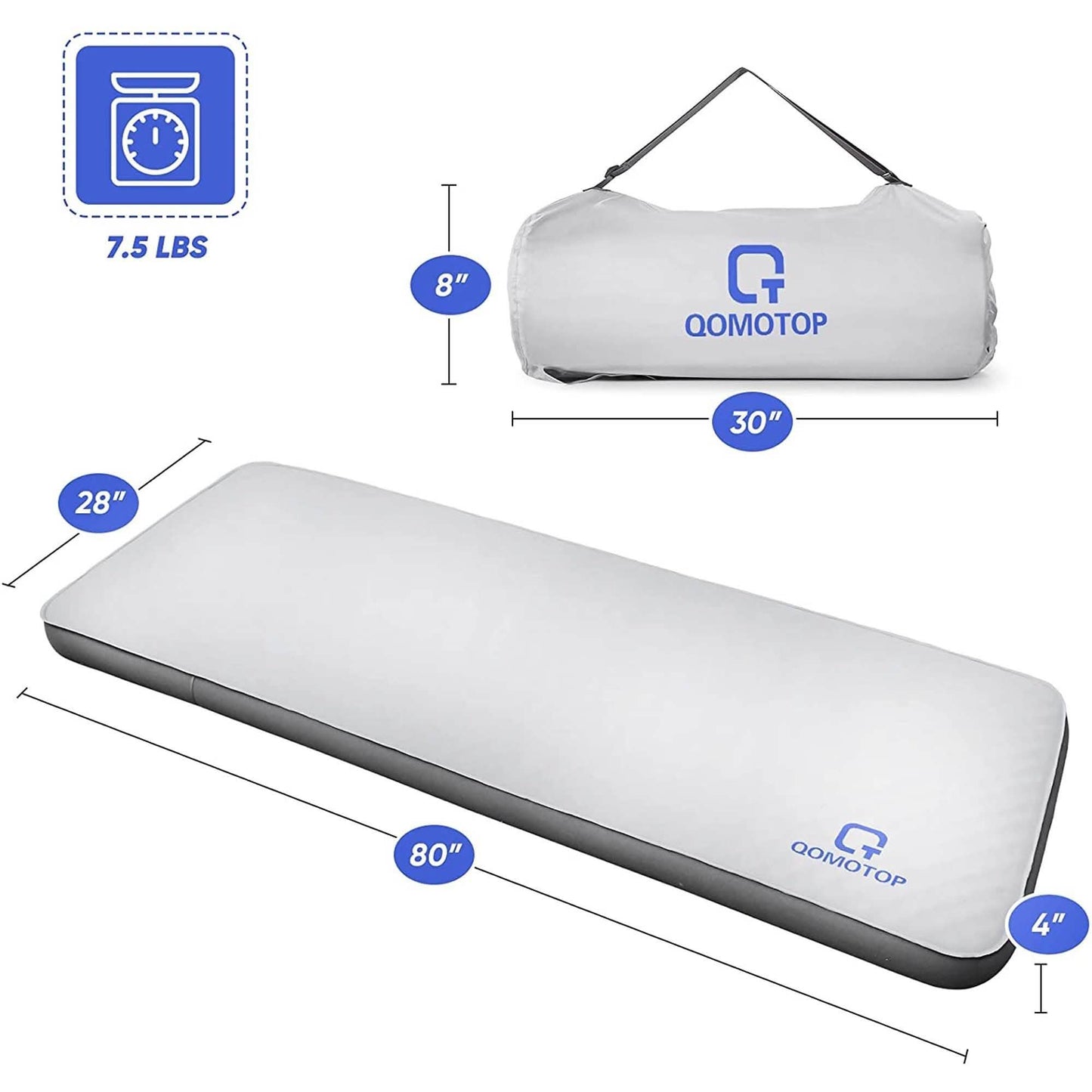 QOMOTOP Ultra Thick Self-Inflating Camping Mattress DailySale