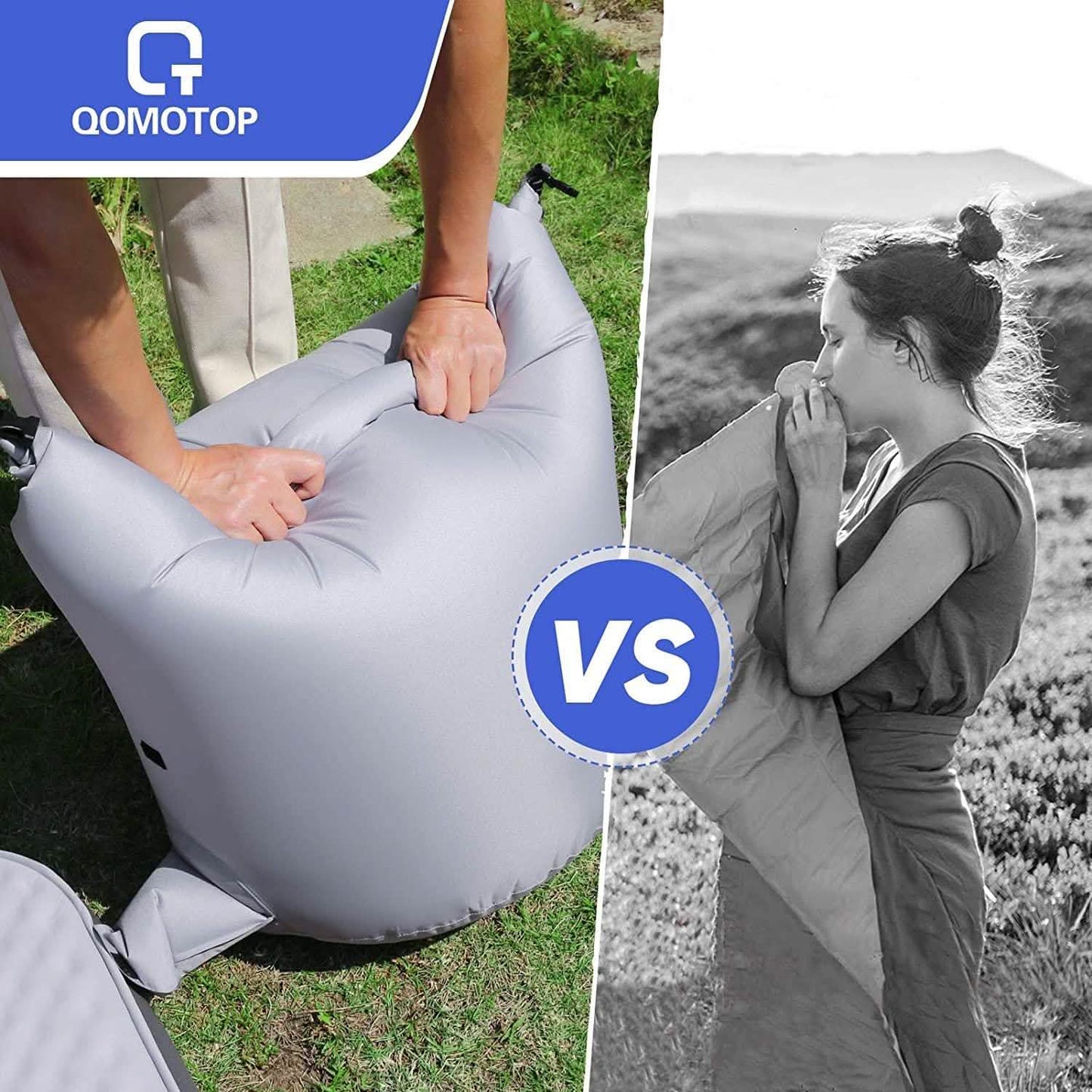 QOMOTOP Ultra Thick Self-Inflating Camping Mattress DailySale