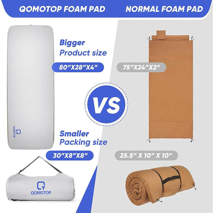 QOMOTOP Ultra Thick Self-Inflating Camping Mattress DailySale