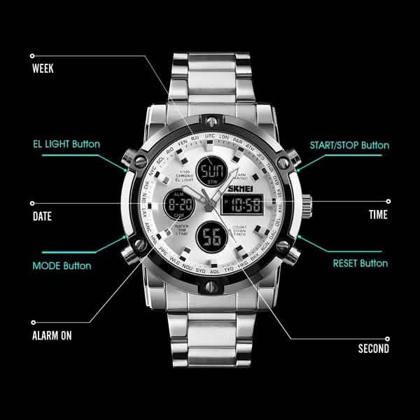 Quartz Men's Digital Clock Fashion Watch Relogio Masculino 1389 DailySale