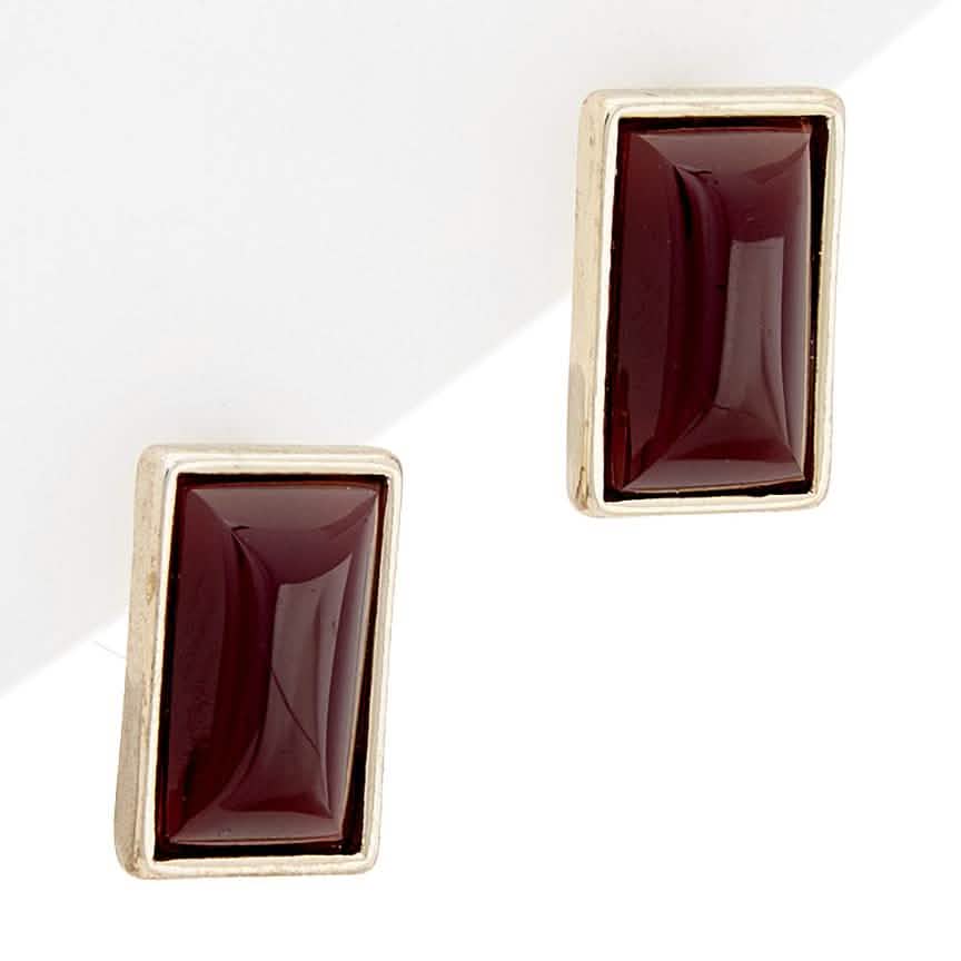 Quartz Rectangle Stud Earrings DailySale