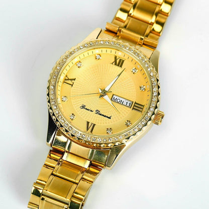 Quartz Watch Luxury Crystal Rhinestone Gold Steel DailySale