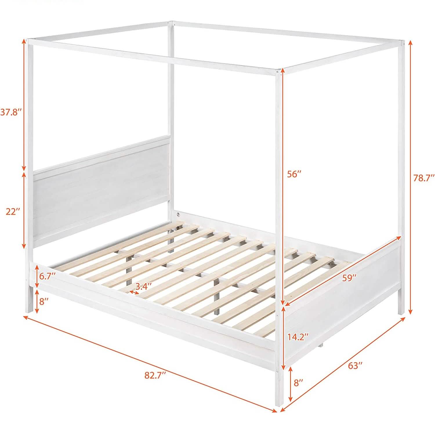 Queen Size Canopy Bed with 2 Nightstands DailySale
