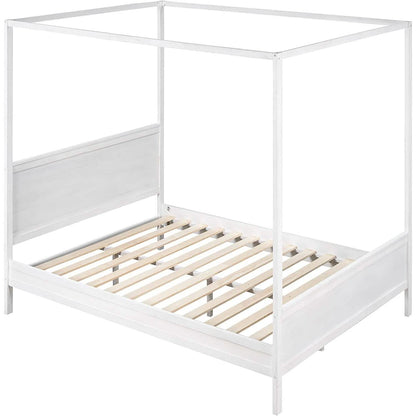 Queen Size Canopy Bed with 2 Nightstands DailySale