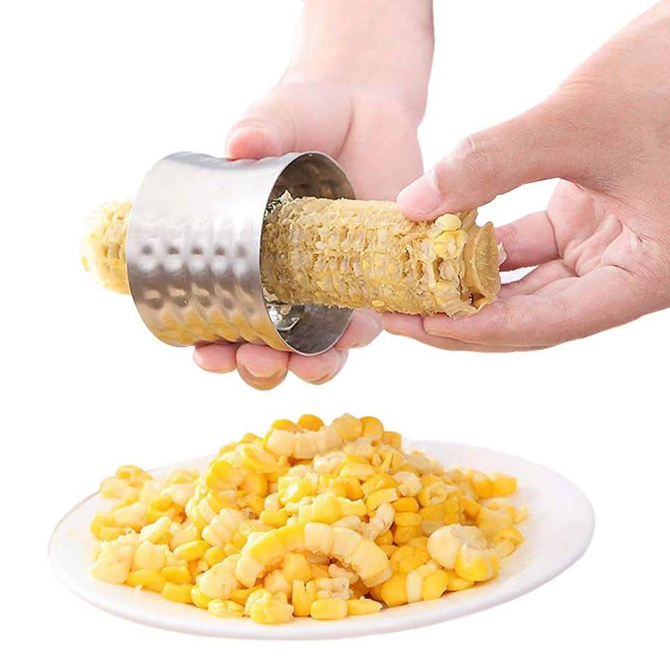 Quick Corn Cob Stainless Steel Cutter And Peeling Ring DailySale