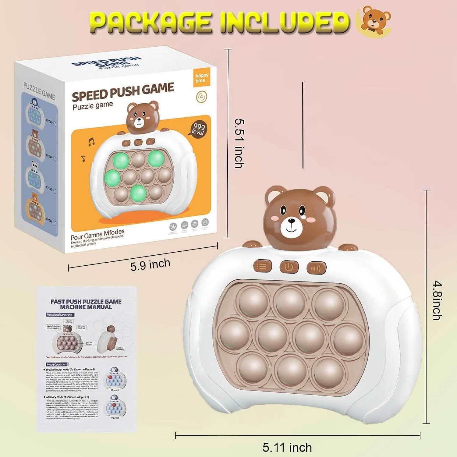 Quick Push Pop Game-it Fidget Toys Pro for Kids and Adults DailySale