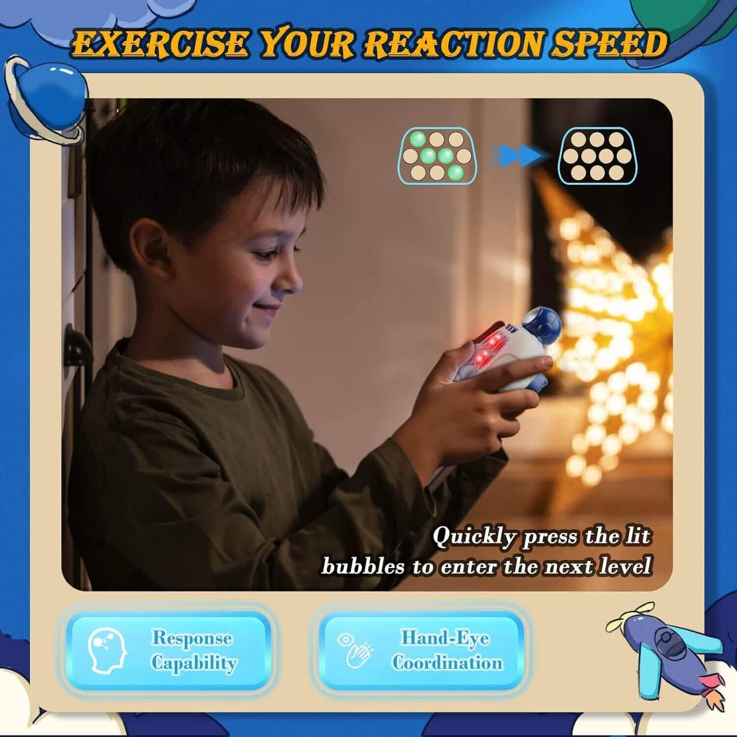 Quick Push Pop Game-it Fidget Toys Pro for Kids and Adults DailySale