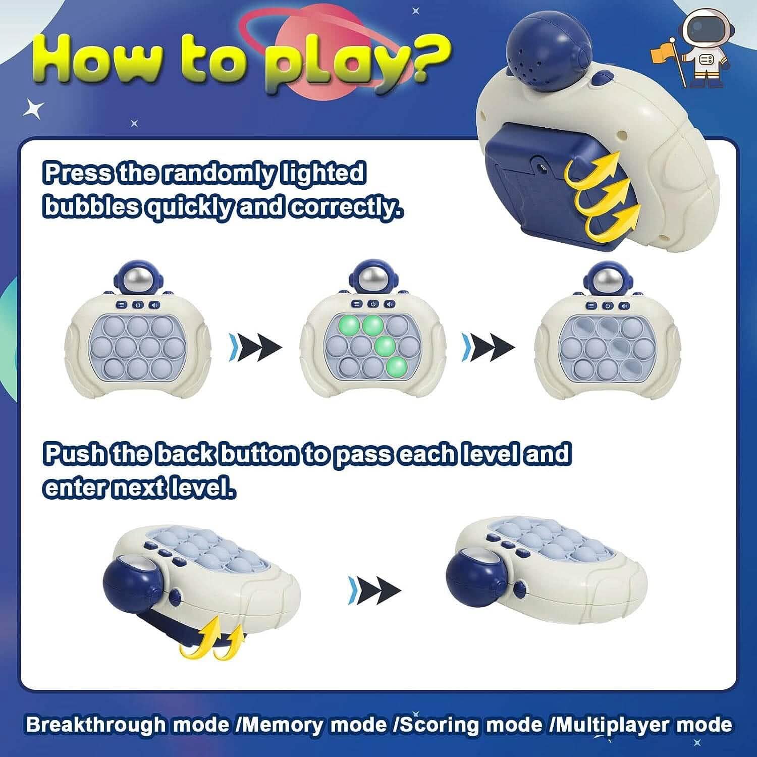 Quick Push Pop Game-it Fidget Toys Pro for Kids and Adults DailySale
