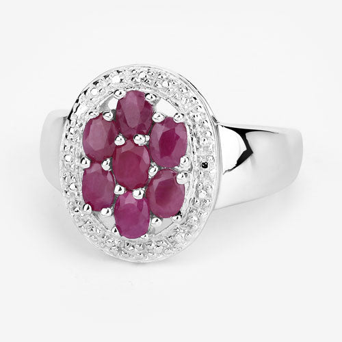 1.54 Carat Genuine Ruby .925 Sterling Silver Ring Bids.com