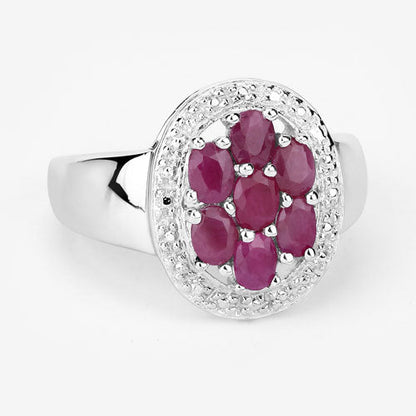 1.54 Carat Genuine Ruby .925 Sterling Silver Ring Bids.com