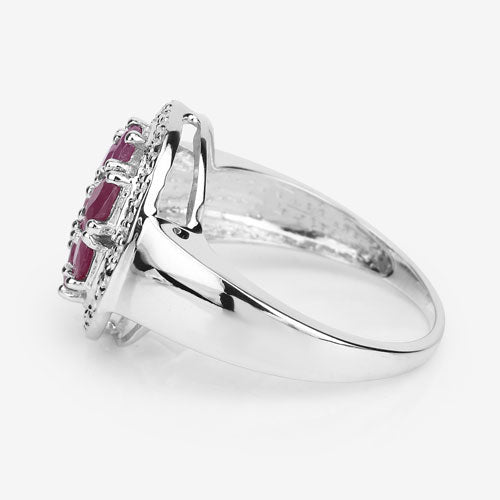 1.54 Carat Genuine Ruby .925 Sterling Silver Ring Bids.com