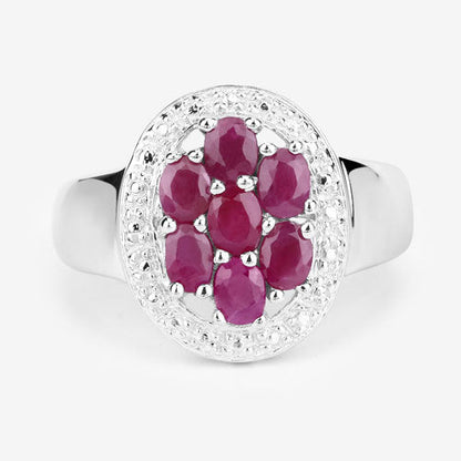 1.54 Carat Genuine Ruby .925 Sterling Silver Ring Bids.com
