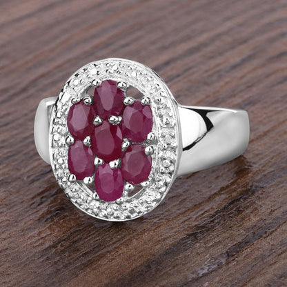 1.54 Carat Genuine Ruby .925 Sterling Silver Ring Bids.com