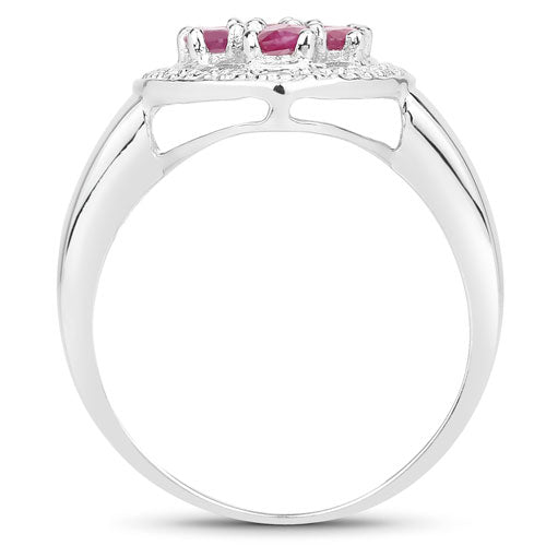 1.54 Carat Genuine Ruby .925 Sterling Silver Ring Bids.com
