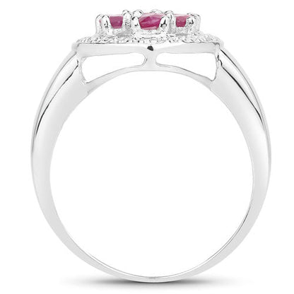 1.54 Carat Genuine Ruby .925 Sterling Silver Ring Bids.com
