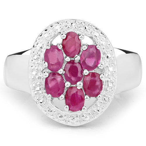 1.54 Carat Genuine Ruby .925 Sterling Silver Ring Bids.com