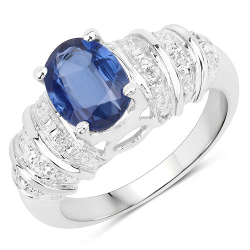 1.40 Carat Genuine Kyanite .925 Sterling Silver Ring Bids.com