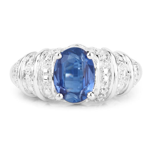 1.40 Carat Genuine Kyanite .925 Sterling Silver Ring Bids.com