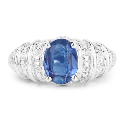 1.40 Carat Genuine Kyanite .925 Sterling Silver Ring Bids.com