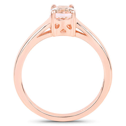 0.70 Carat Genuine Morganite .925 Sterling Silver Ring Bids.com