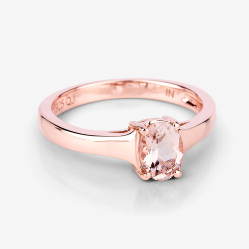 0.70 Carat Genuine Morganite .925 Sterling Silver Ring Bids.com