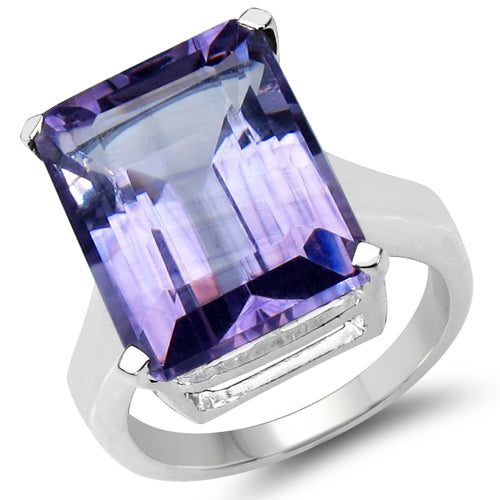 11.47 Carat Genuine Amethyst .925 Sterling Silver Ring Bids.com