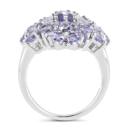 5.27 Carat Genuine Tanzanite .925 Sterling Silver Ring Bids.com