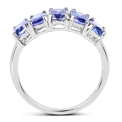 2.65 Carat Genuine Tanzanite .925 Sterling Silver Ring Bids.com