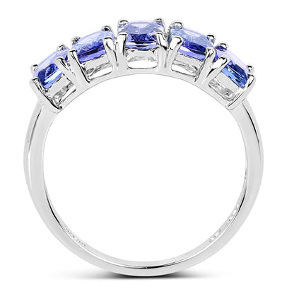 2.65 Carat Genuine Tanzanite .925 Sterling Silver Ring Bids.com