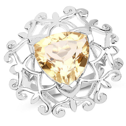 5.71 Carat Genuine Citrine .925 Sterling Silver Ring Bids.com