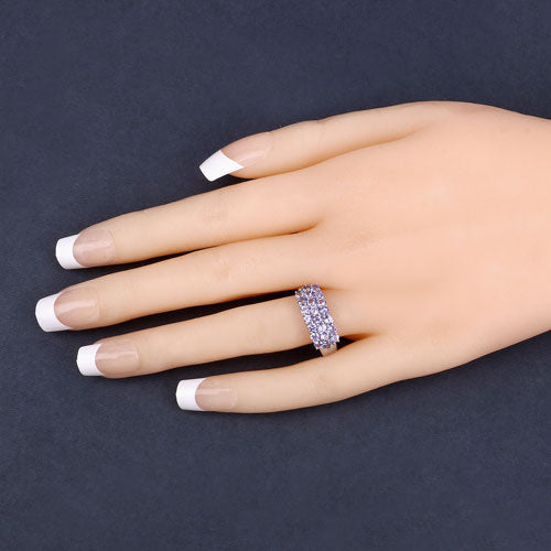 1.54 Carat Genuine Tanzanite .925 Sterling Silver Ring Bids.com
