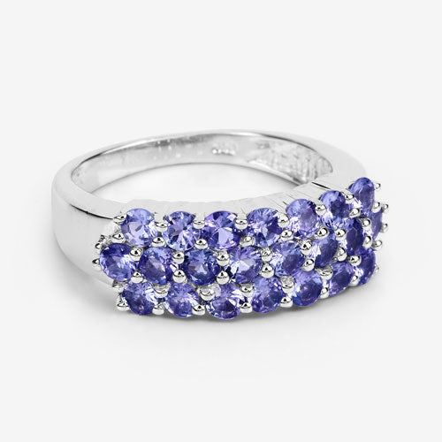 1.54 Carat Genuine Tanzanite .925 Sterling Silver Ring Bids.com