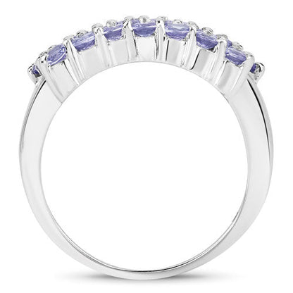 1.54 Carat Genuine Tanzanite .925 Sterling Silver Ring Bids.com