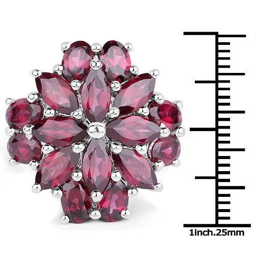 9.20 Carat Genuine Rhodolite .925 Sterling Silver Ring Bids.com