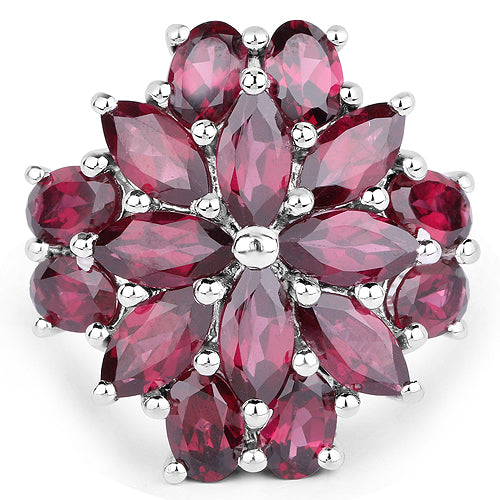 9.20 Carat Genuine Rhodolite .925 Sterling Silver Ring Bids.com