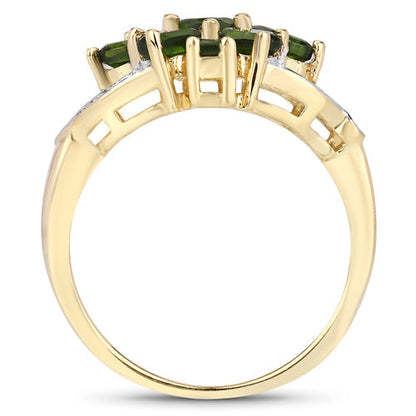 1.26 Carat Genuine Chrome Diopside .925 Sterling Silver Ring Bids.com