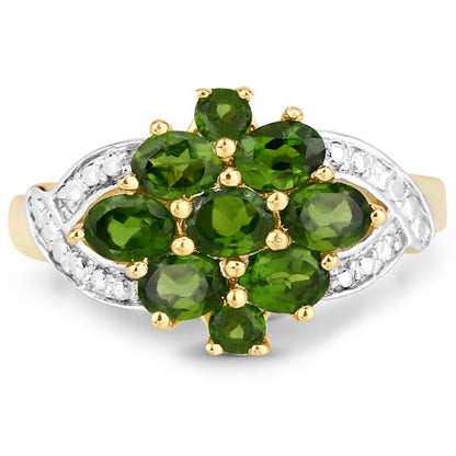 1.26 Carat Genuine Chrome Diopside .925 Sterling Silver Ring Bids.com