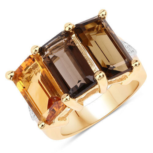 8.17 Carat Genuine Multi Stones .925 Sterling Silver Ring Bids.com